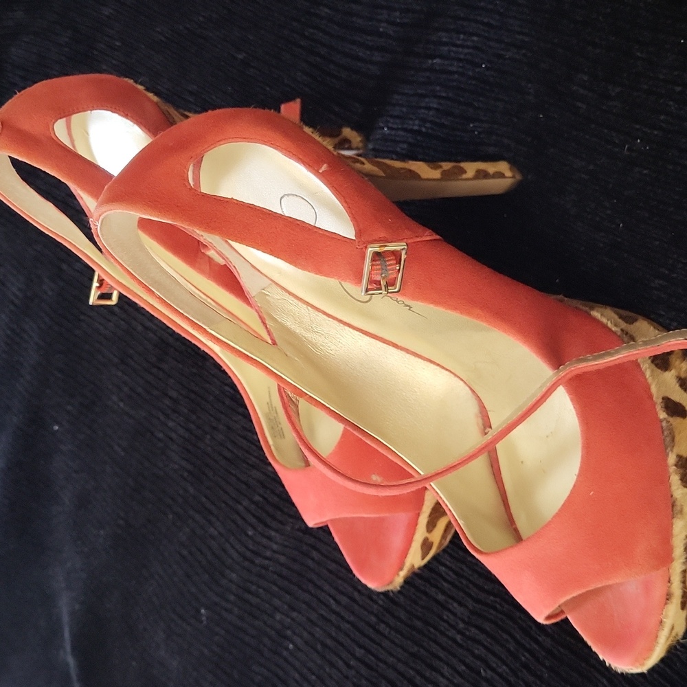 Jessica Simpson Red Leopard Platform Heels